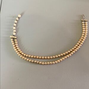 Vintage Elegant Gold Faux Pearl Necklace